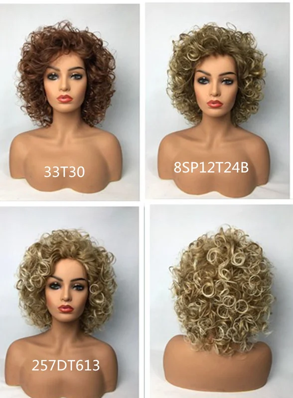 Ladies Short Curly Women Wig Ladies Daily Hair Wigs