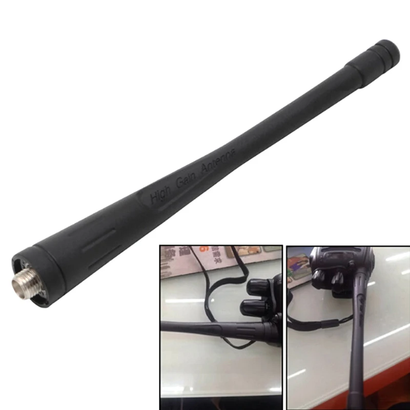 【F】1Pc Black High Gain Sma Female Antenna For 888s Walkie Talkie Two-way Radio