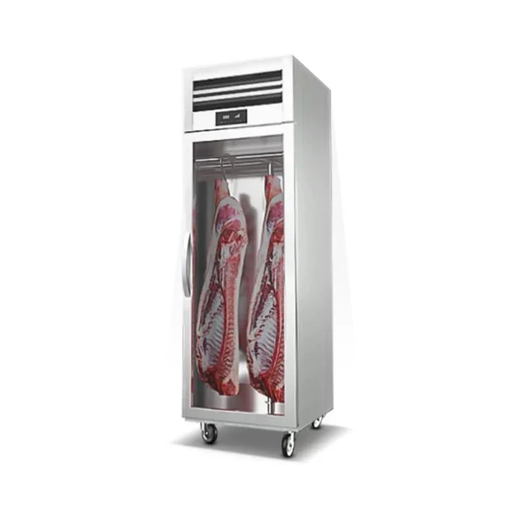 Single Commercial Vertical Pig, Beef and Mutton Frozen and Refrigerated Display Cabinet Hook Cold Meat Acid Preservation Cabinet
