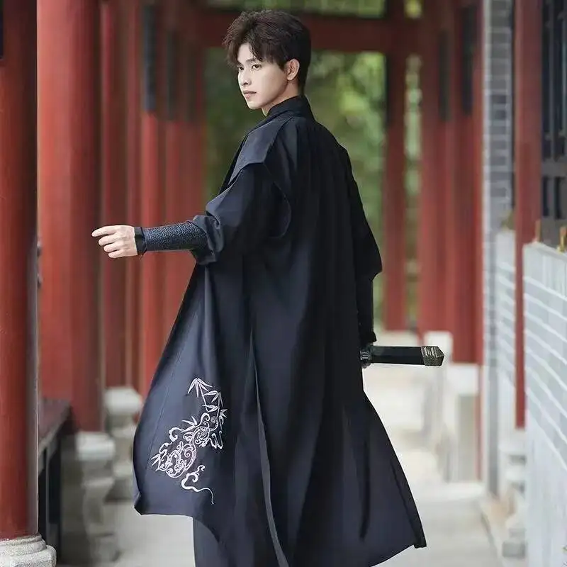 Cosplay Stage Clothing Men's Song Dynasty Hanfu Dress Set Traditional Chinese Embroidery Costume Stylish Boys Girls Swordsman view 5