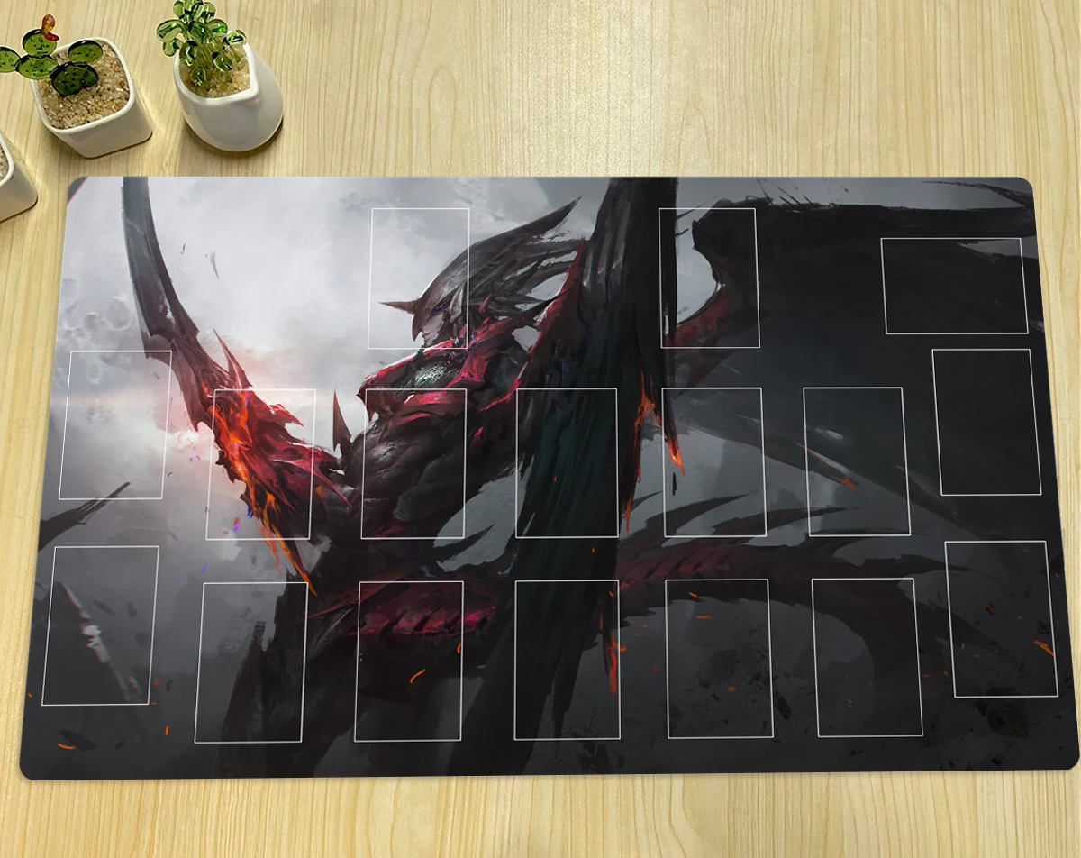 YuGiOh Playmat Destiny HERO Destroy Phoenix Enforcer TCG CCG Trading Card Game Mat Anime Mouse Pad Rubber Desk Mat Zone Free Bag