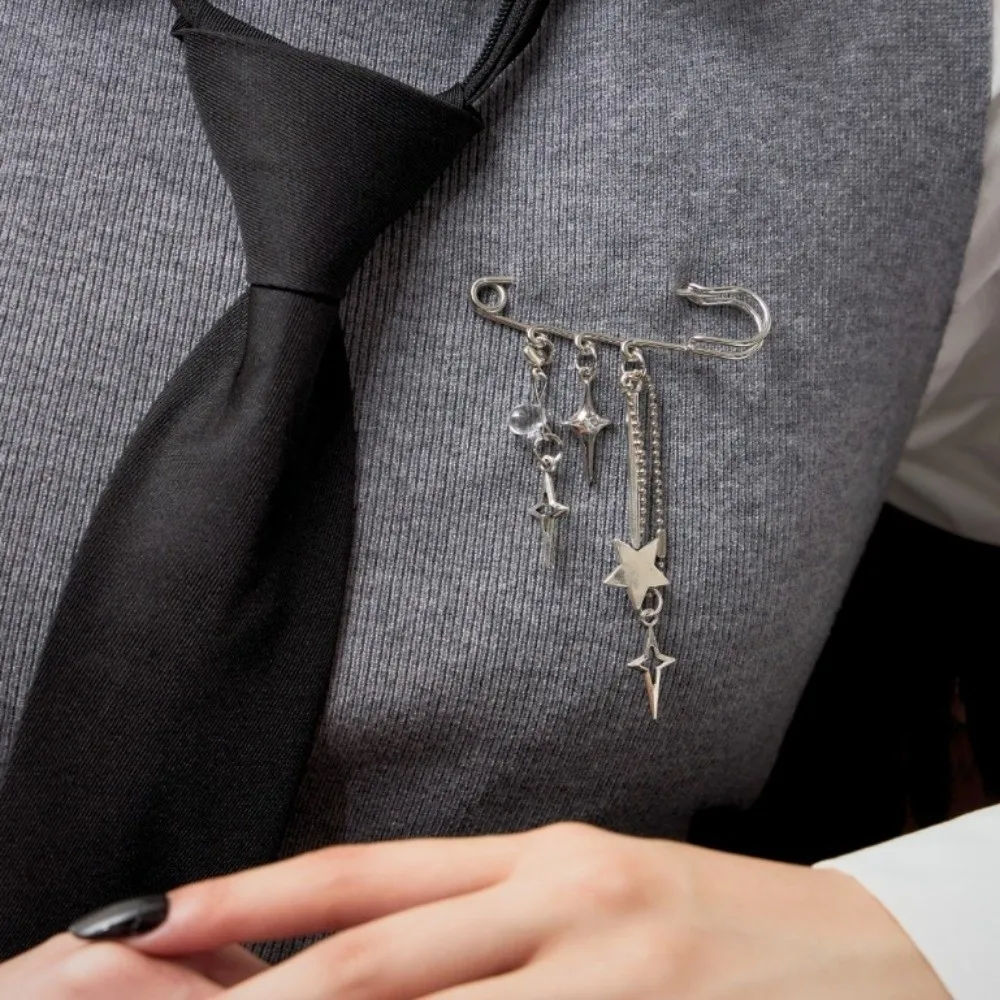 الجمالية Y2k القوطية ستار بروش كليب حقيبة سحر فريد المشبك مطرز حقيبة دبابيس الشنق دبوس الأمان مطرز بروش ظهره #3