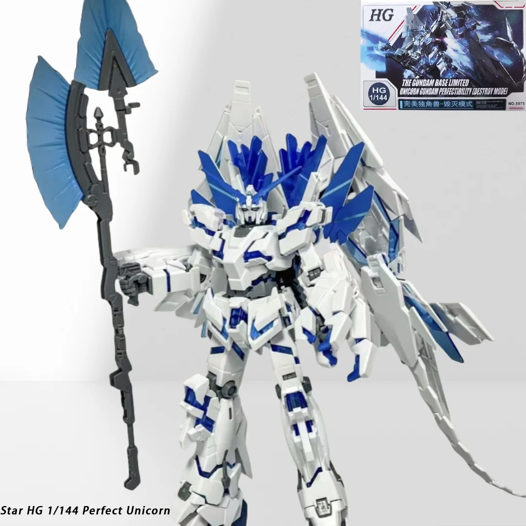 

Star HG 1/144 Perfect Unicorn Base Limited Holy Destruction Mode Model Figure Assembly Ornament Decoration Gift Collection