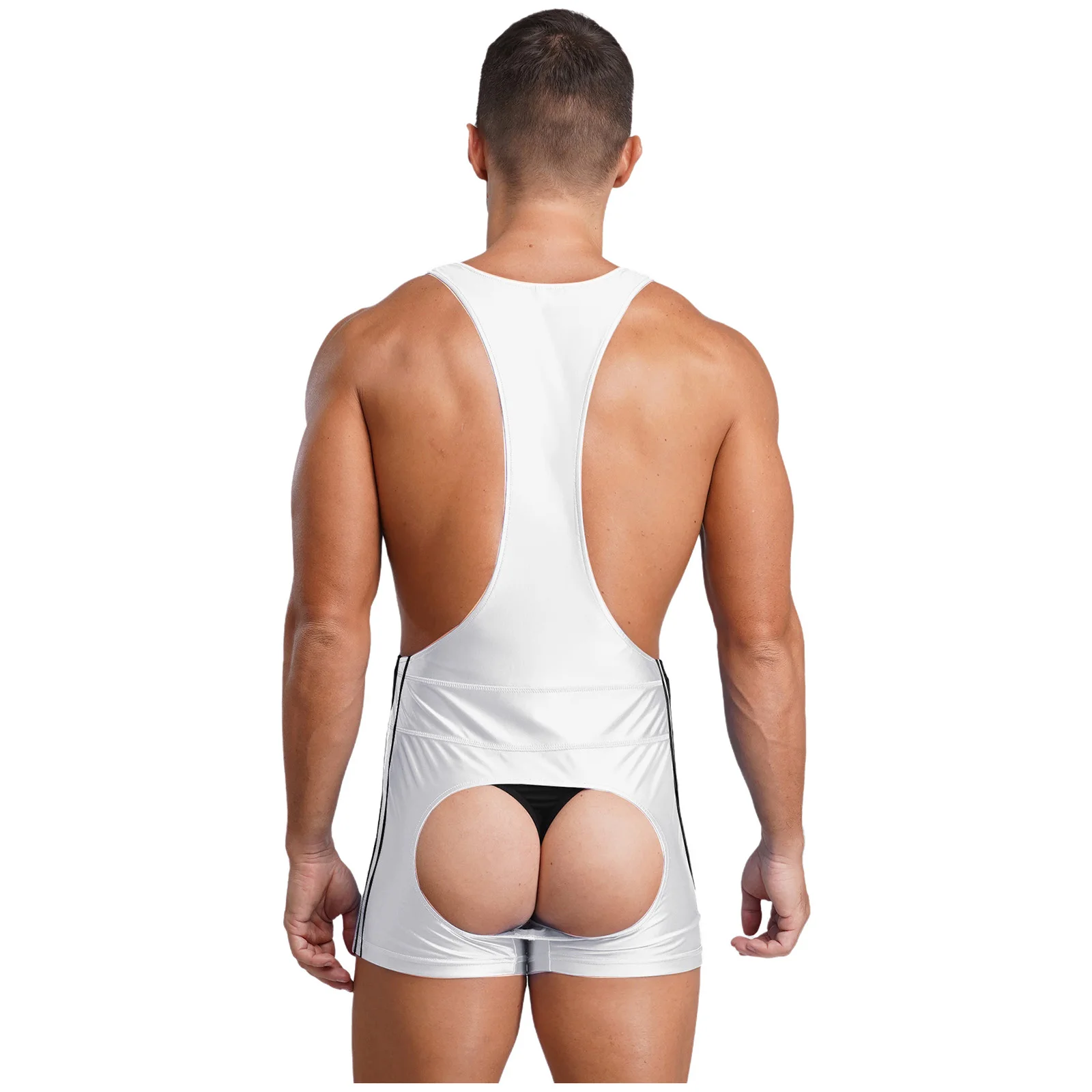 

Мужские эротические боди с открытой спиной для взрослых, сексуальные боксеры спереди U-образной формы, комбинезон манкини для эротических геев, свиданий, порно, ночное белье