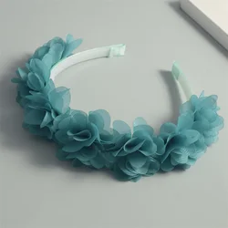 Fashion sweet Flower Headband For Women Pink Girls Hairband Hair Hoop Kids Princess Headdress Hair Accessories Flower Headwear