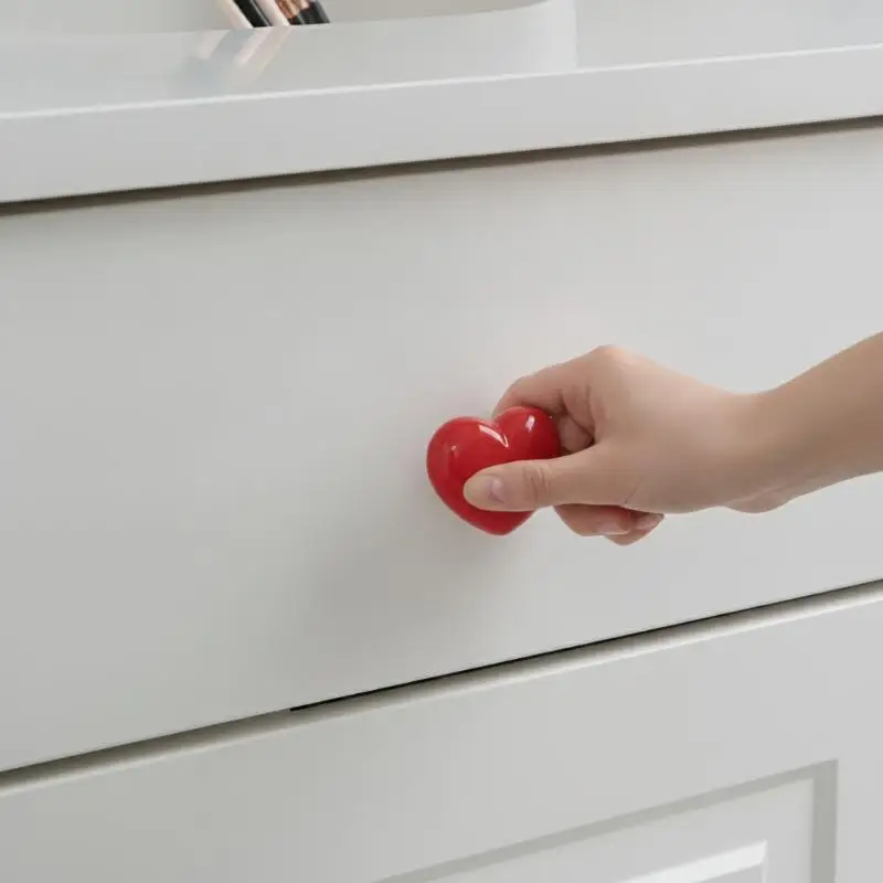 3pcs Heart Shaped Handle Toilet Flush Button Tank Push Switch For Bathing Room Decor Home Tools