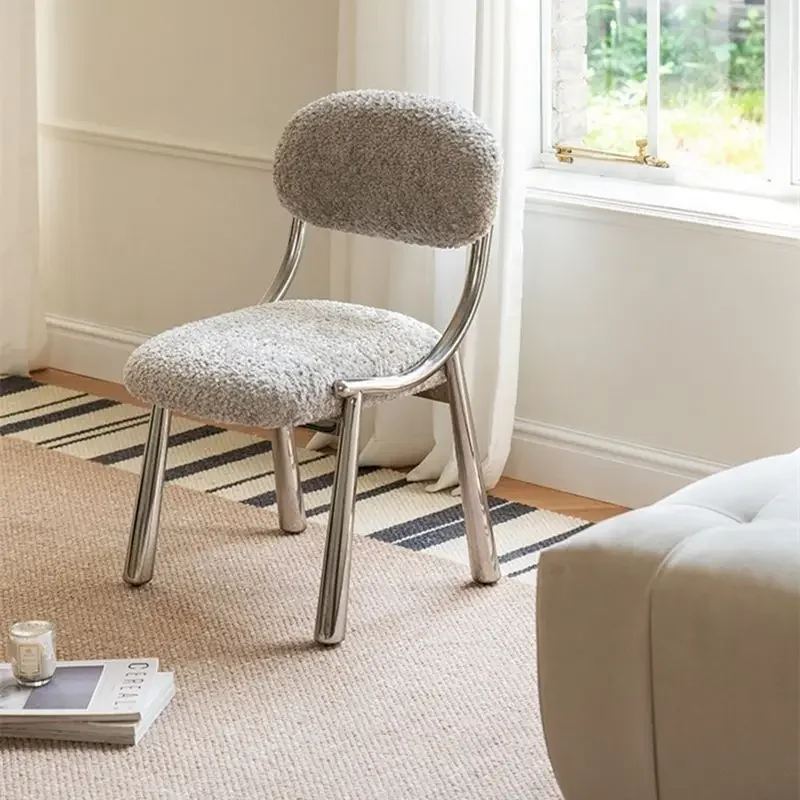 

Medieval lamb Sean chair French Internet celebrity home modern designer Nordic backrest chair restaurant simple