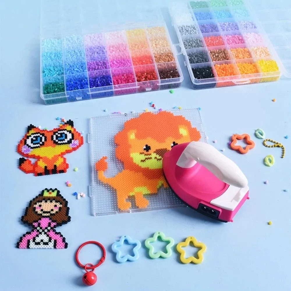 Kleurrijke Bean Splicing Materiaal Pakket Pegboard Vellen DIY Opstrijkbare Kraal Craft Kit Opbergdoos Strijkpapier Handwerk Speelgoed Kit