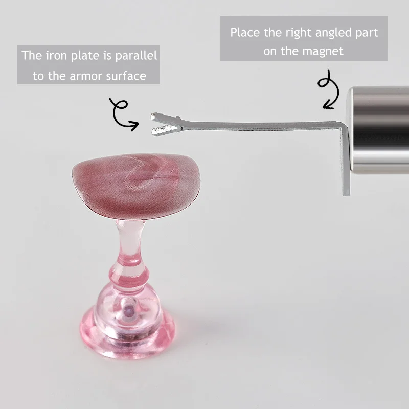 Aimant à effet fort pour ongles en forme de cœur, ensemble d'aimants pour ongles en forme de Y, motif d'amour, adapté au bricolage, outil magnétique de polissage de Gel