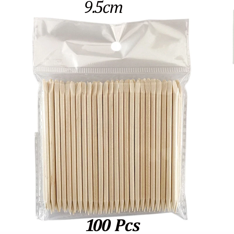 100Pcs/500Pcs Holz Häutchen Pusher Sticks 63/75/95/105/127/150/178MM Für Gel Polnisch Entfernen Sauber Pediküre DIY Design Punktierung Werkzeug