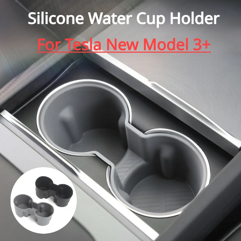 

Water Cup Holder for Tesla Model 3+ Central Control Cup Slot Silicone Cup Holder Limiter New Model3 Highland 2024 Accessories