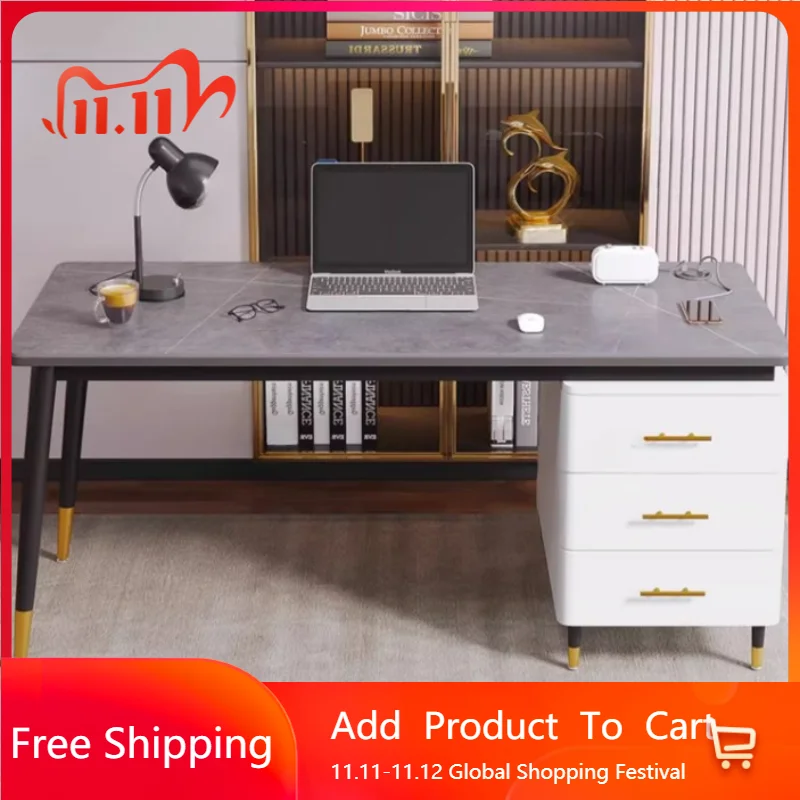 

Relaxing Drawer Gaming Computer Table Home Japanese Set Wide Storage Gaming Computer Desks Study Reception Mesas Hotel Furniture