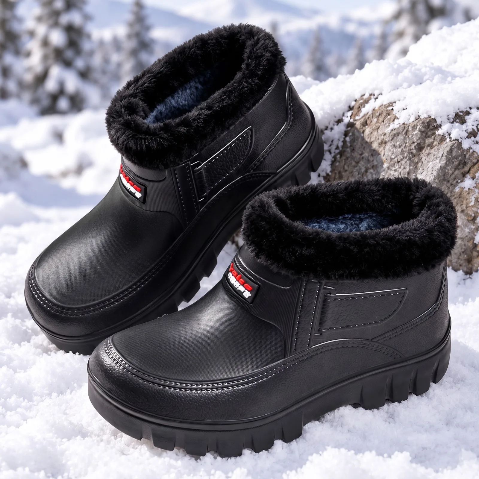Cotton shoes men's winter new item plus plus plus plush thick outdoor snow boots