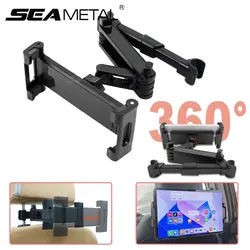 SEAMETAL Car Headrest Tablet Holder Seat Back Phone Holder 360-Degree Rotation Universal 5-13 Inch Tablet/Phone Mount for iPad