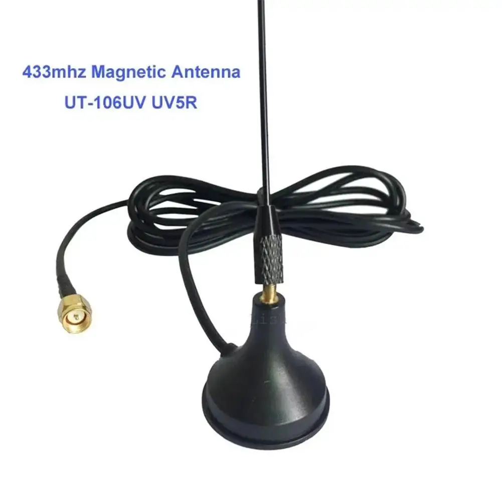 Antena succionadora de piezas SMA hembra para coche, medidor de cable largo de 433MHz, intercomunicador de doble segmento, UV5R, 3 Ant P1B1, 1 AntennaUT-106UV