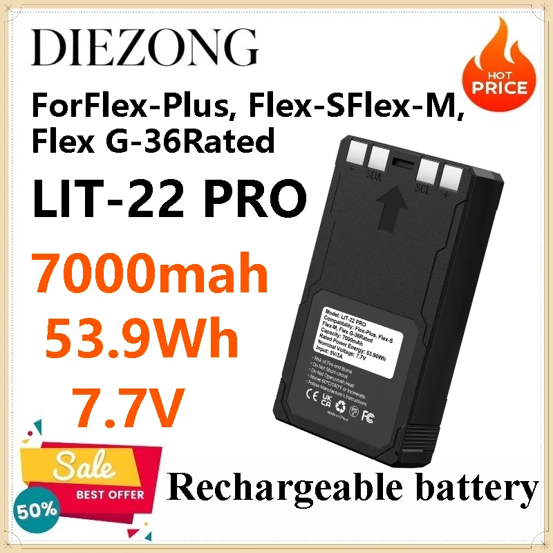 2 Baterías LIT-22 PRO de 7000mAh 7.7V 53.9Wh para Cámaras de Caza SPYPOINT Flex-Plus, Flex-S, Flex-M y Flex G-36, Alta Capacidad