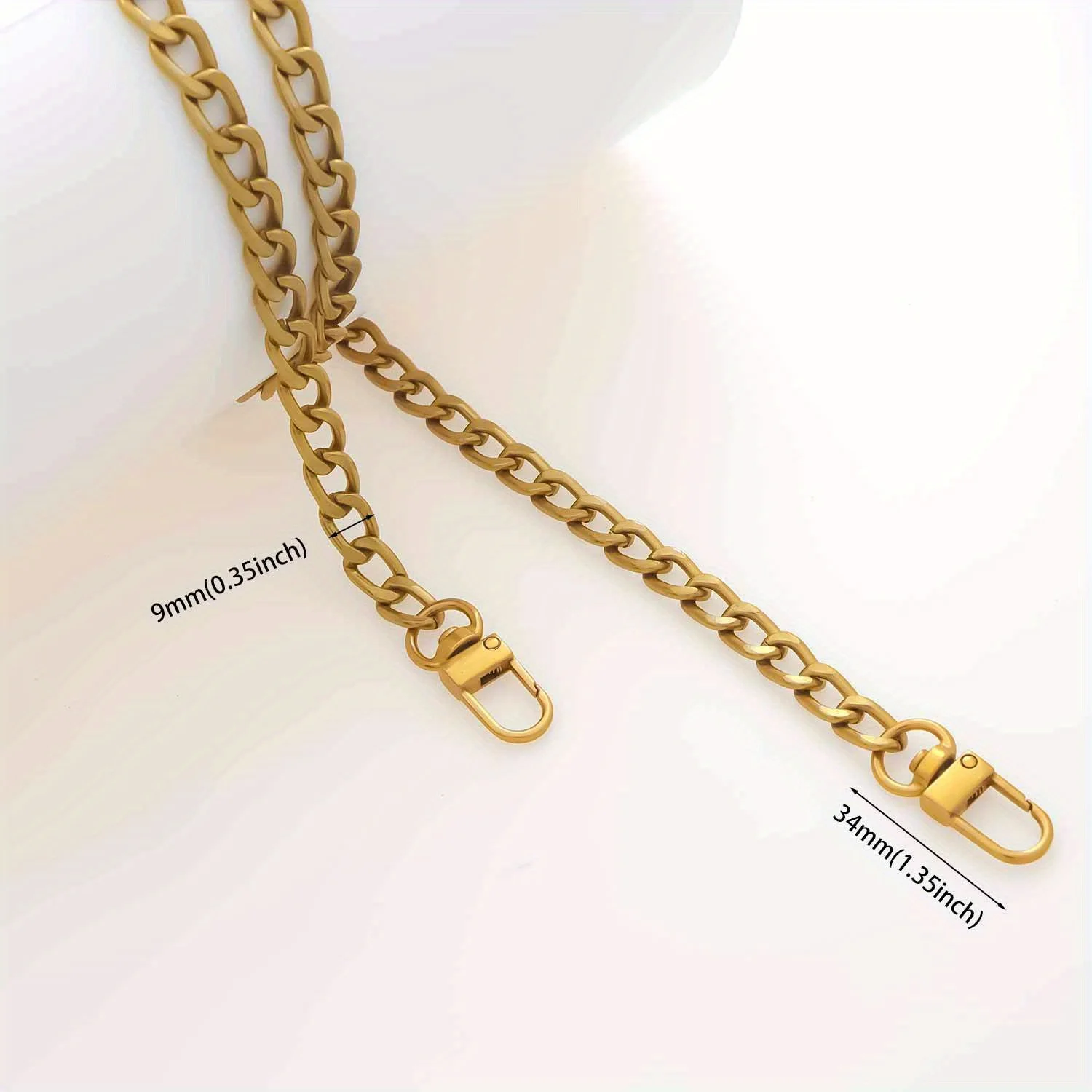 Flat Purse Chain with Metal Buckles, Chain Purse Strap for DIY Purse, Wallet, Handbag, Shoulder Bag, Crossbody Bag image 4