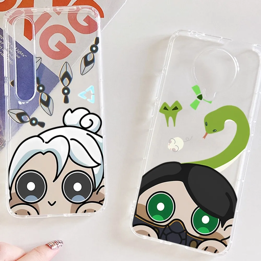 Cute Cartoon Valorant Phone Case For Samsung S 20 21 22 23 for Redmi Note7 8 9 10 for Huawei P20 30 40 Clear Case