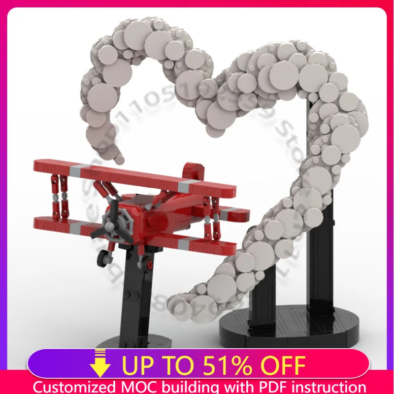 

684 PCS MOC Customize Love Takes Flight Model Building Block Brick Creative Educational Assembly DIY Toy Birthday Christmas Gift