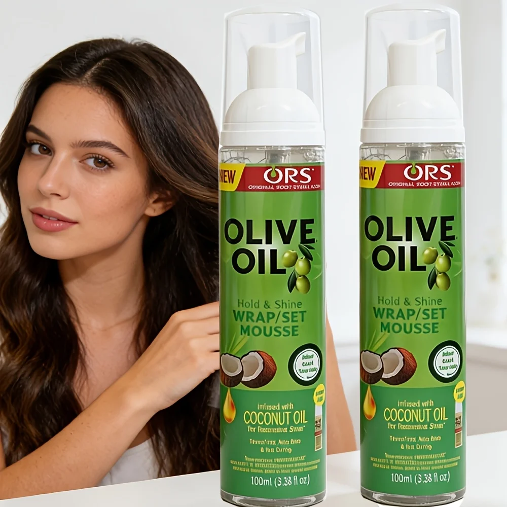 Curling Styling Care Mousse, Setting Foam for Wig Styling and Care, Olive Oil Hair Mousse for Curly Hair Foam
