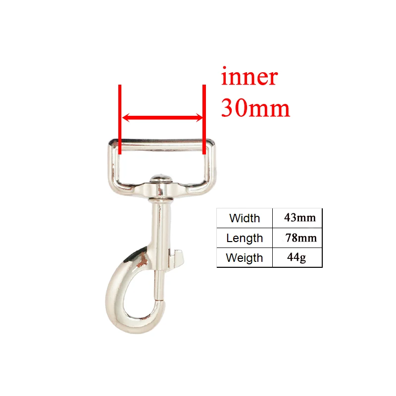 1pc DIY Dog leash manufacturer environmental 15,20,25,30mm durable swivel lobster clasps hardware Dog clip Hook buckle