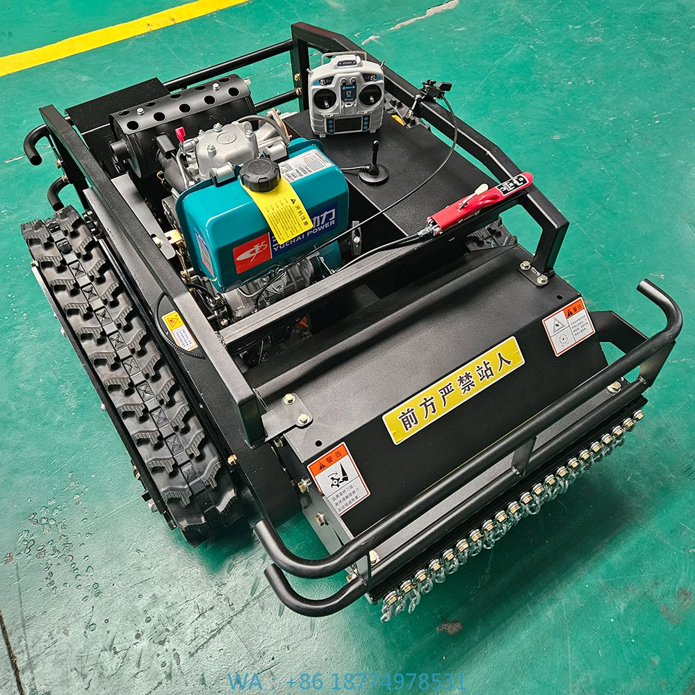 

ed All-Terrain 24V Remote Control Industrial for Cutting4-Stroke Cordless Lawn Mower Self-Propelled Rotary Track