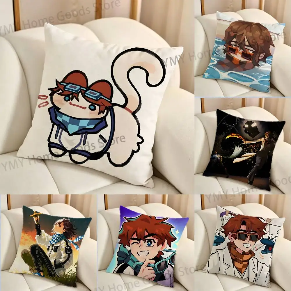 Red Hair M-MrLololoshka JDH Print Throw Pillow Cover Square Cushion Case for Living Room Bedroom Decor