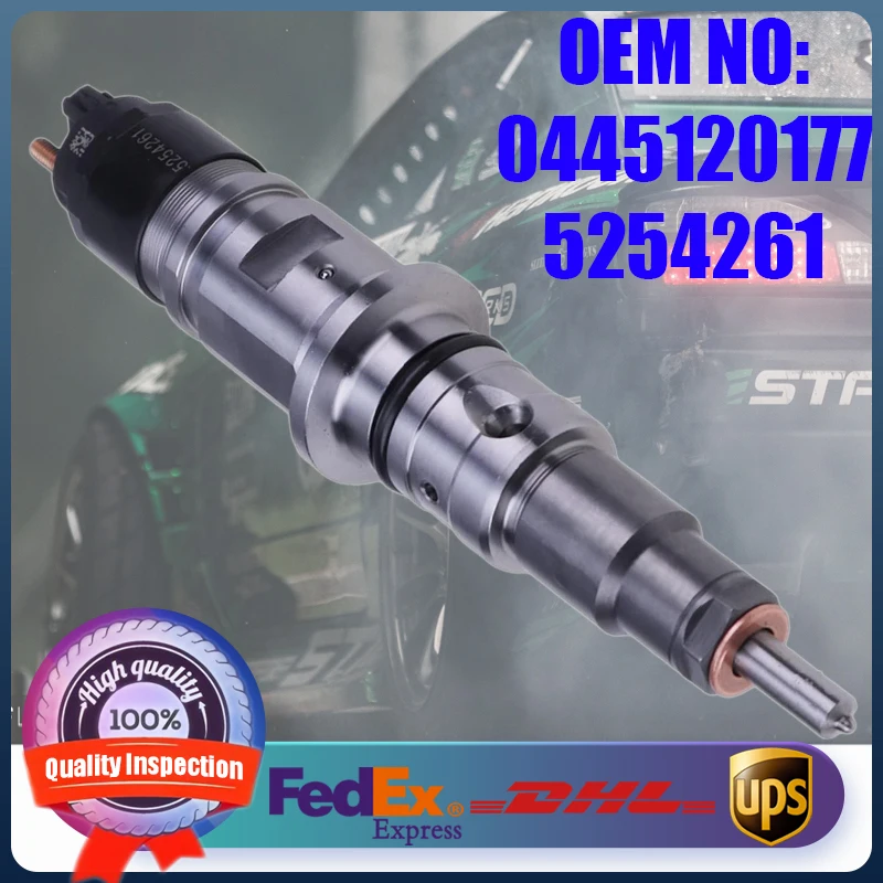 

Common Rail Fuel Injector 0445120177 5254261 Suitable for Cummins ISB6.7L QSB6.7 B4.5 B6.7 L9 QSB4.5 Engine