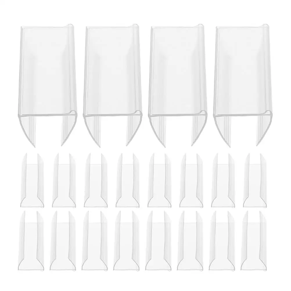 20 Pcs Bar Wooden Rack Transparent Sign Holder Label Holders Shelf Labels Display Price Stand Store Price Tag Wear Resistant