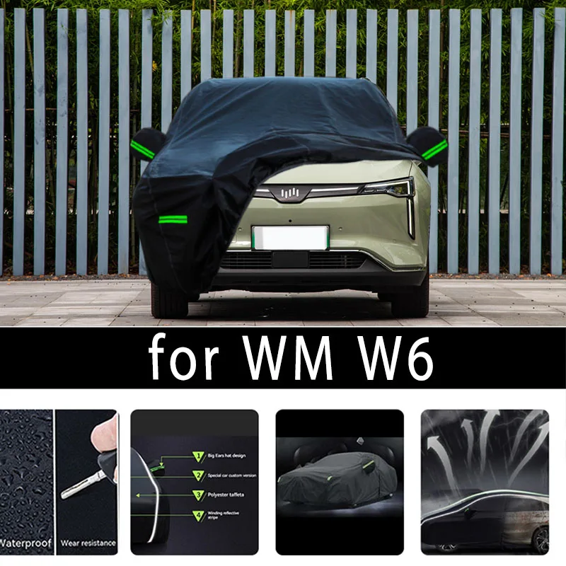 

For WM W6 Outdoor Protection Full Car Covers Snow Cover Sunshade Waterproof Dustproof Exterior Car accessories