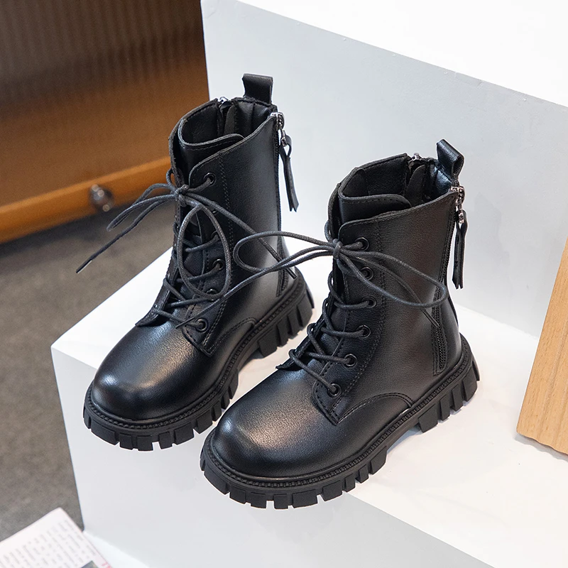 

Kids Lightweight Warm Boots for Boys Girls 2025 New Winter Girls Fleece Boots Non-slip K-pop Style Christmas Party Boots Girl