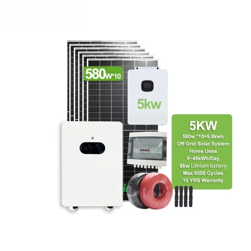 Solar panel solar system full set of off-grid 32kW lithium-ion battery home solar system