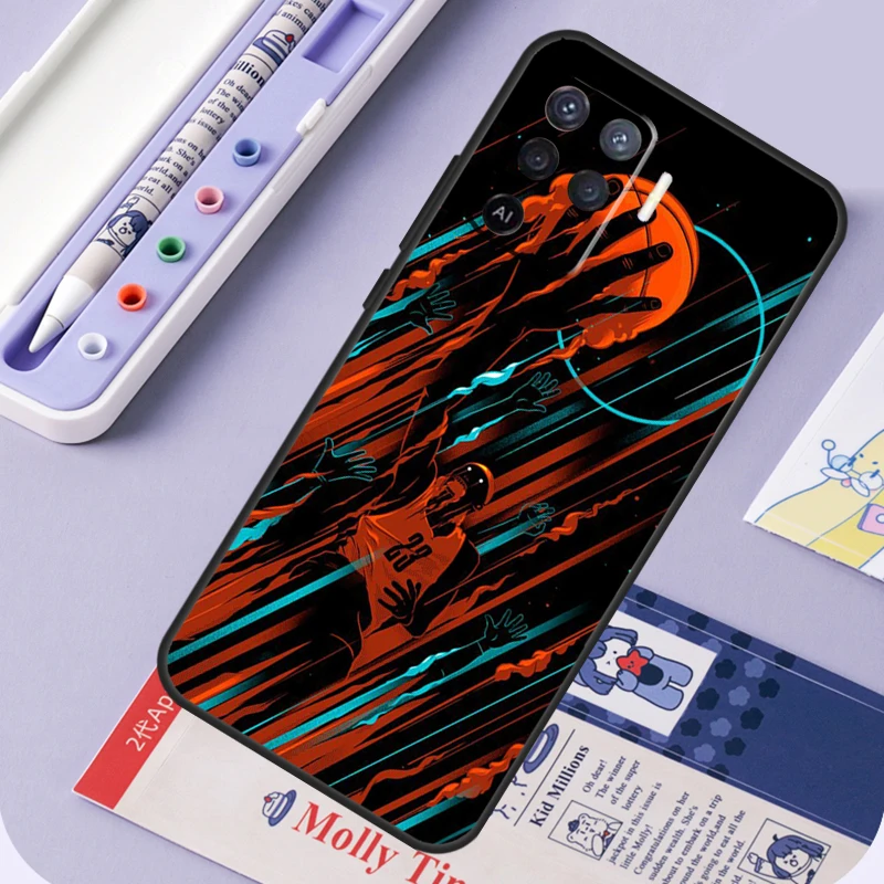 Basketball Basket Phone Case For OPPO A52 A72 A53S A94 A74 A54 A15 A16 A1K A5 A9 A31 A53 A83 A91 A93 Cover