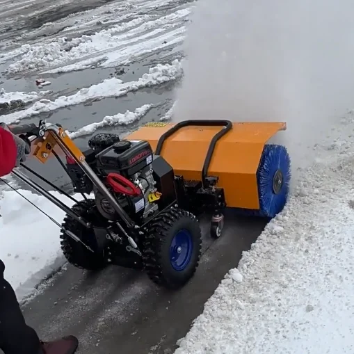 800  / Petrol Walk-behind Snow Clean Hand Push Snow Removal Machine Residential Road Snow Sweeper with 1-Year Warranty