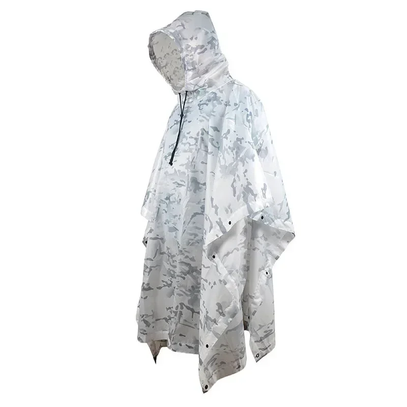 

Outdoor Breathable Camouflage Poncho Jungle Tactical Raincoat Birdwatching Hiking Hunting Ghillie Suit Travel Rain Gear