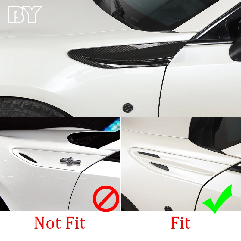 For Subaru BRZ Toyota 86 GT86 2012-2020 Car Side Air Outlet Fender Fin Vent Trim Cover Carbon Fiber Body Kit Sticker Accessories