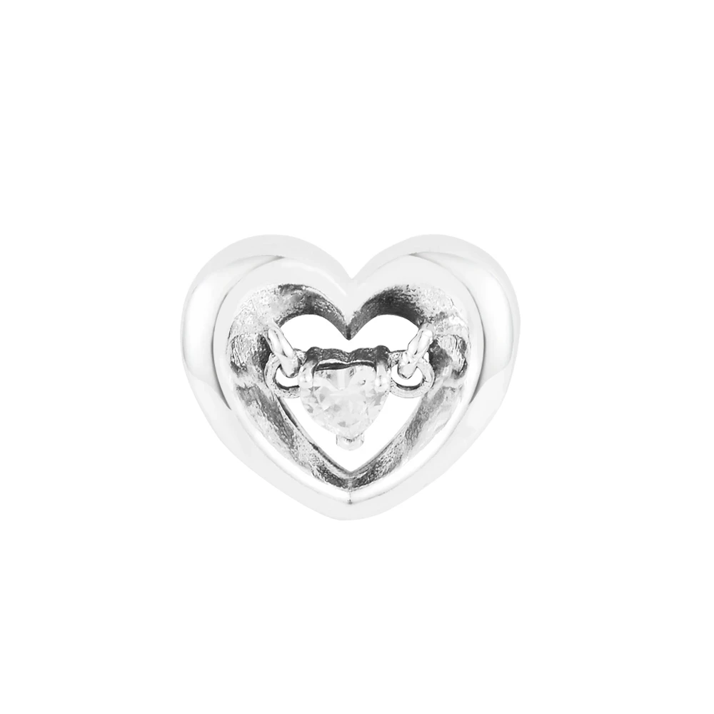 

Radiant Heart & Floating Stone New In Charms silver 925 Original Keychains Flower Knows 925 Sterling Silver Bracelet For Women