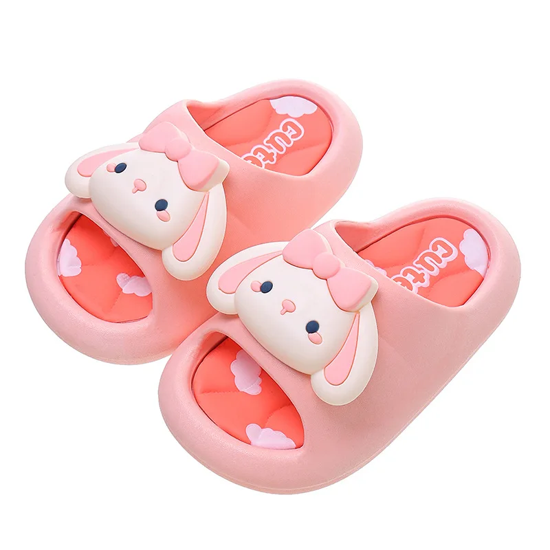 Zapatillas de suela gruesa para niña, chanclas suaves antideslizantes de EVA, zapatos bonitos de dibujos animados, novedad de verano