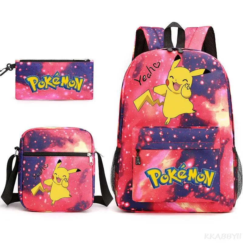 Pokemon Go plecak damski męski wodoodporny nylonowy torby dla nastolatków szkolny dla dziewczynek Bookbag Pikachu podróżna Backbag torba na ramię