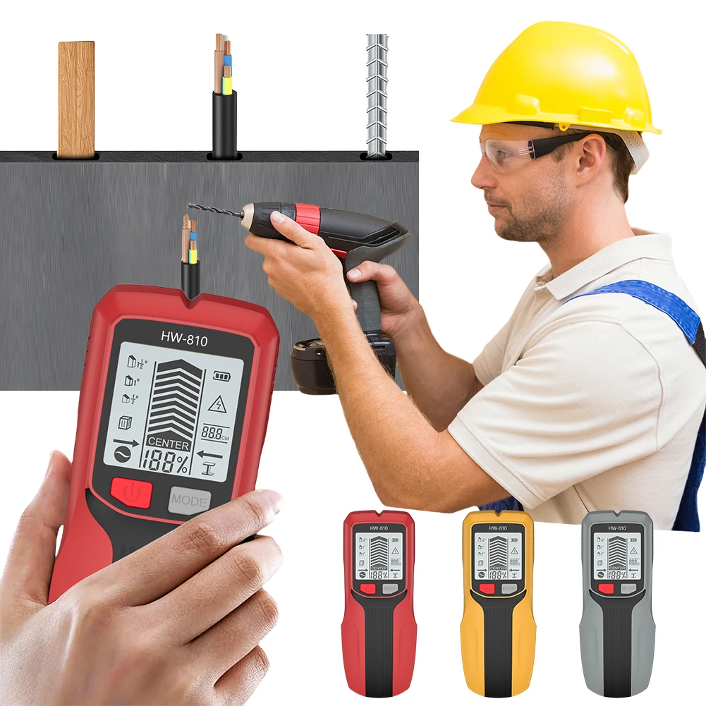 6-in-1 Smart Stud Finder Wandscanner Hoge nauwkeurigheid Studs Detector Stud Finder voor AC-draad Metalen studs Houten knevelpijp