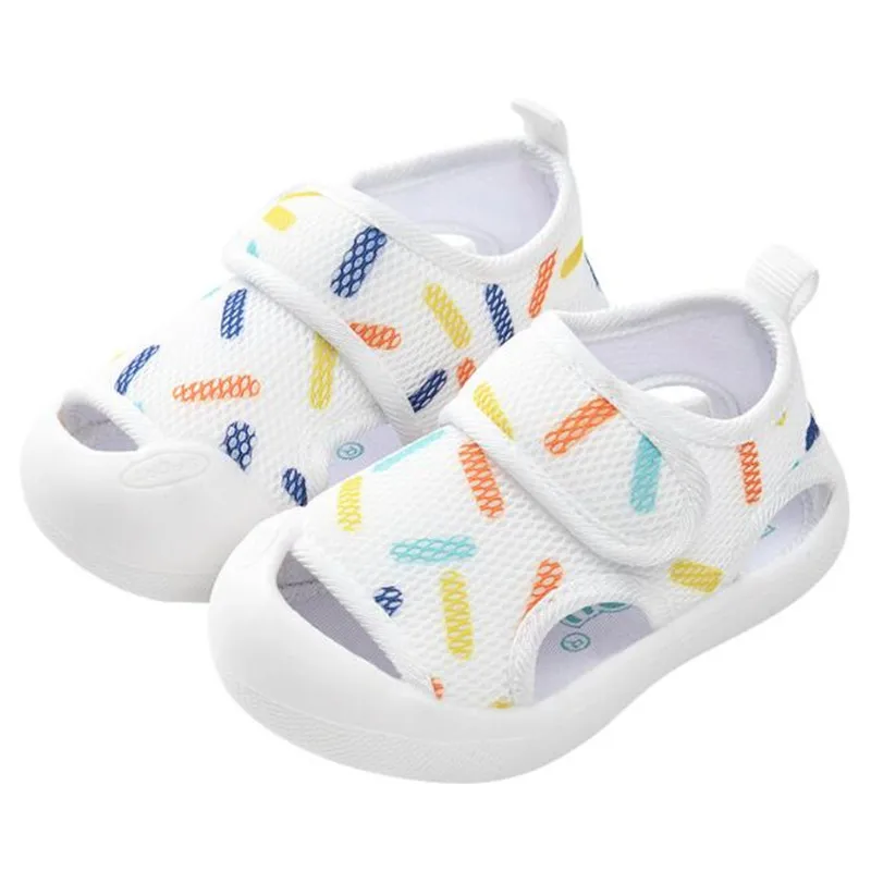 Summer Toddler Sandals Baby Girl Shoes Solid Color Net Cloth Breathable Boys Sneakers Kids Prewalker Infant Sport Girls Sandals