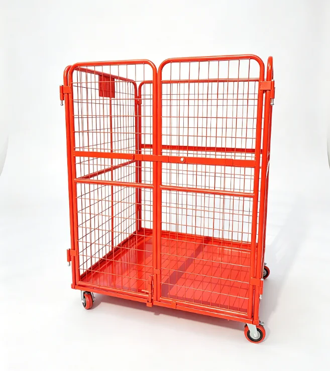 Foldable Picking Trolley Roll Container Warehouse Storage Containers Storage Cages Containers Hand Carts Trolleys
