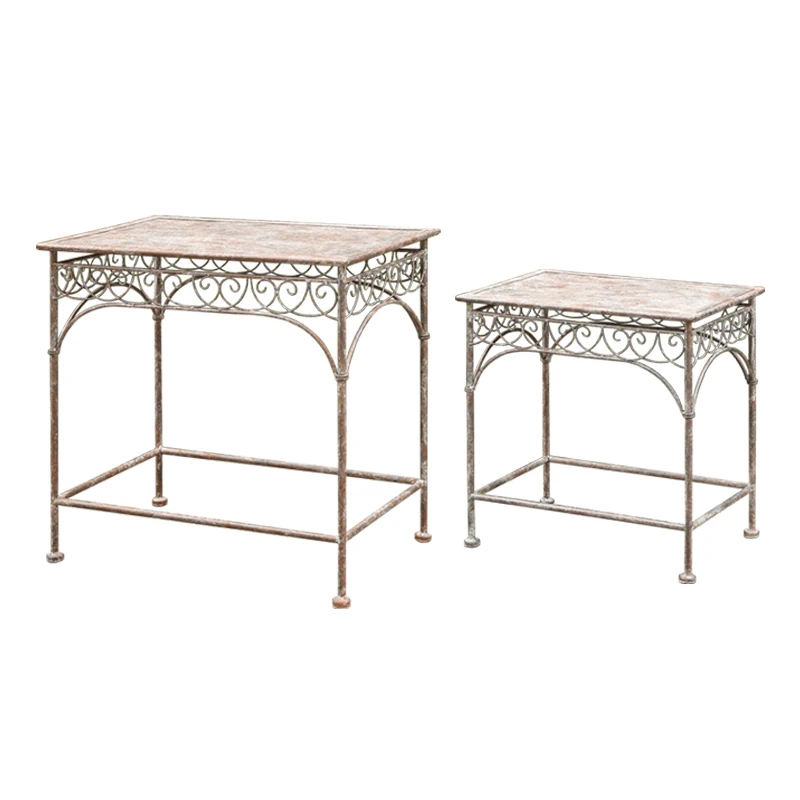 

Old Garden Garden Wrought Iron Flower Rack Outdoor Balcony Shelf Floor to Floor Terrace Flower Pot Rack
