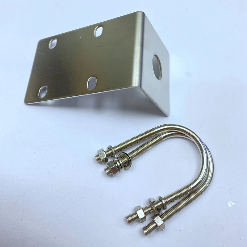 Antena de aço inoxidável Suporte com U Estilo Parafusos, Celular Trucker Antena Uso Aceito, Ham UHF VHF CB, 3X