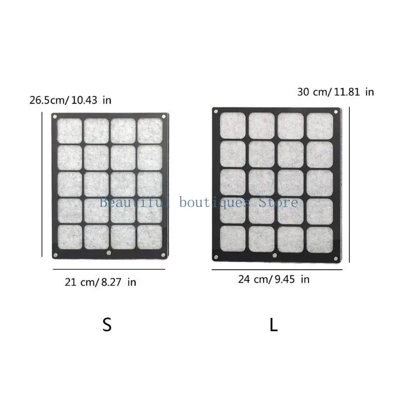 

U4LF Pin Collections Display Organizers Board Acrylic Brooch Pin Storage Box for Commemoratives Coins Lapel Pin Enamels Ribbons