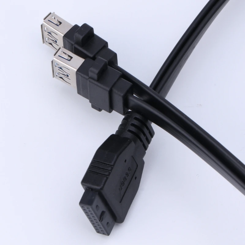 Cable extensión USB blindado USB 19Pin a 2 USB3.0 macho divisor N0HC