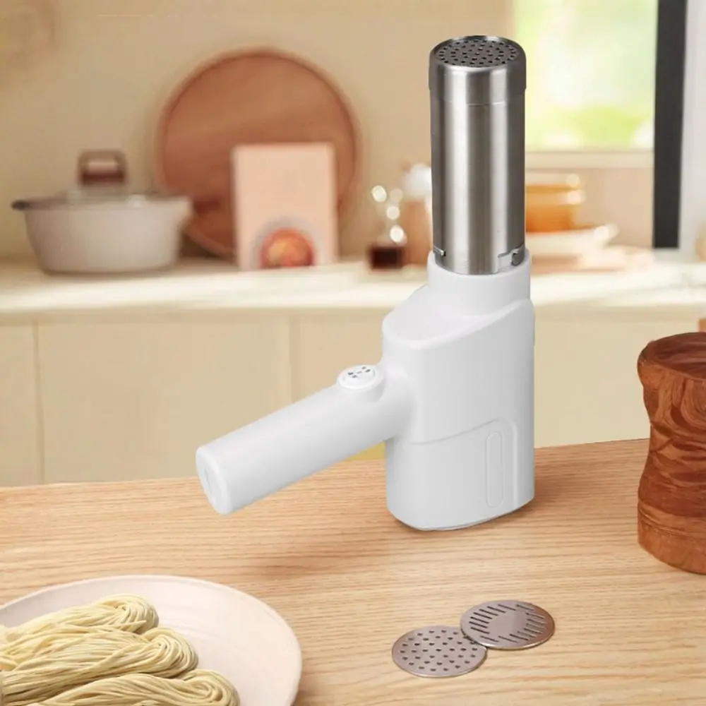 Handheld Electric Noodle Maker USB Charging Wireless Automatic Noodle Presser Long-lasting with 5 Molds Noodle Pressing Machine