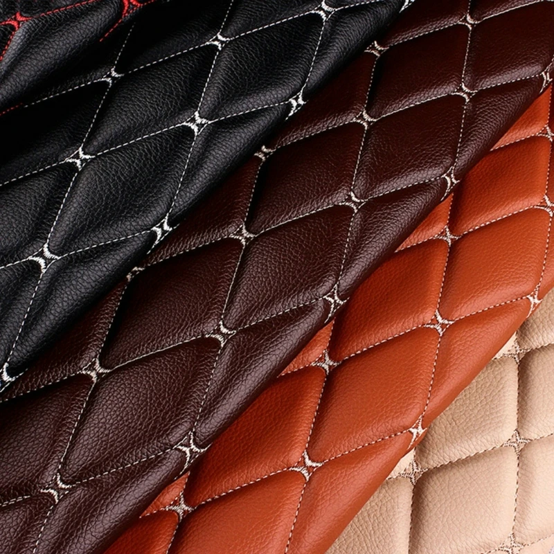 1X1.55M Artificial Leather Fabric For Upholstery Furniture Car Floor Mat Background Wall Sliding Door Decor Thick PU Leather