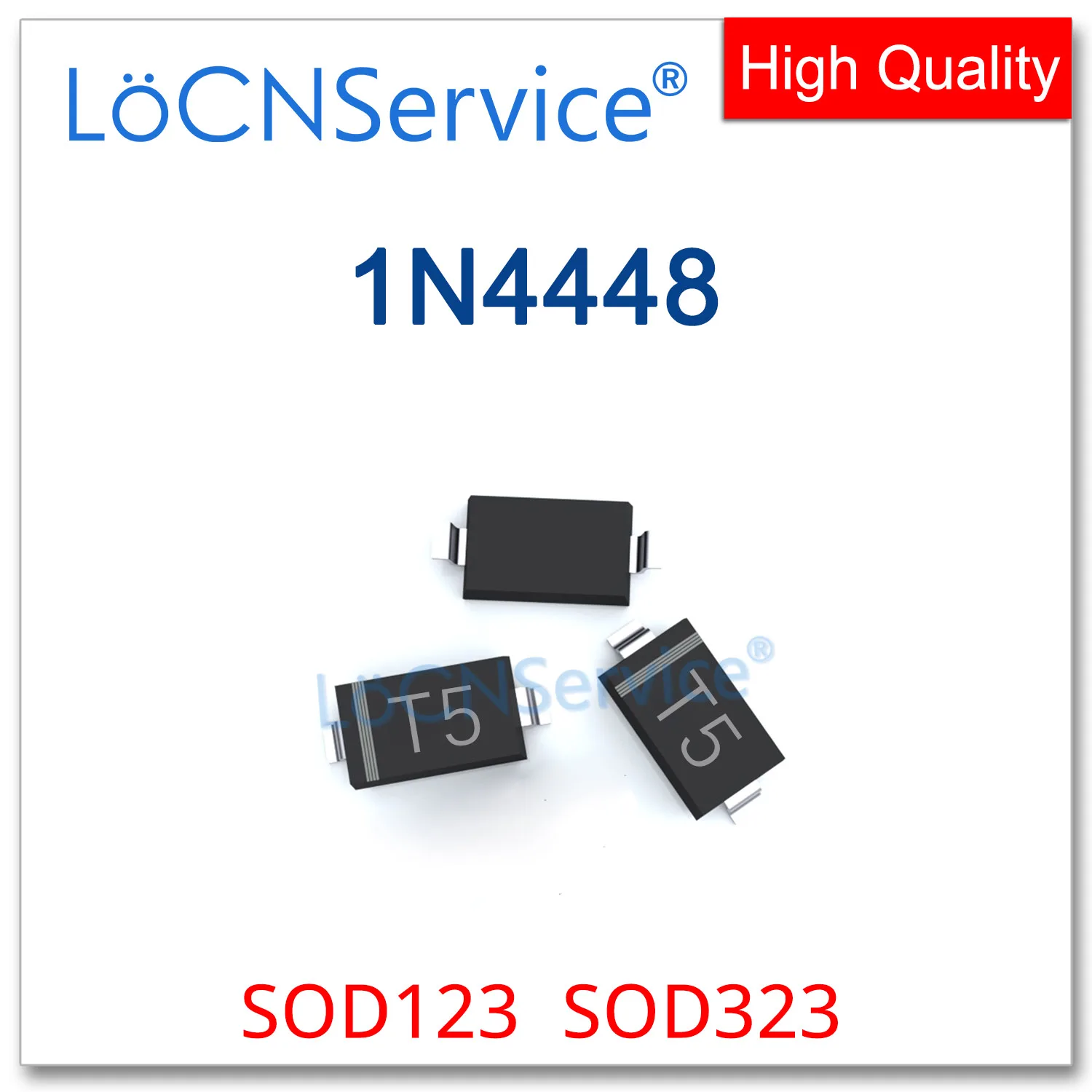 LoCNService 3000 шт. 1N4448 T5 SOD123 SOD323 1206 0805 100 В 500 мА 1N4448W 1N4448WS Китайский Высокое качество