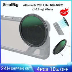 SmallRig 67mm Magnetic Attachable VND Filter ND2-ND32 (1-5 Stop) w 67mm Threaded Filter Ring for iPhone 15 Pro, S24 Ultra -4581